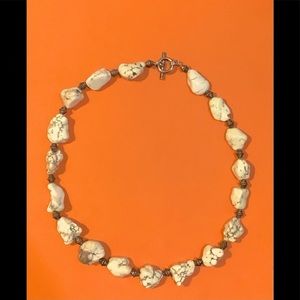 𝅺White turquoise necklace